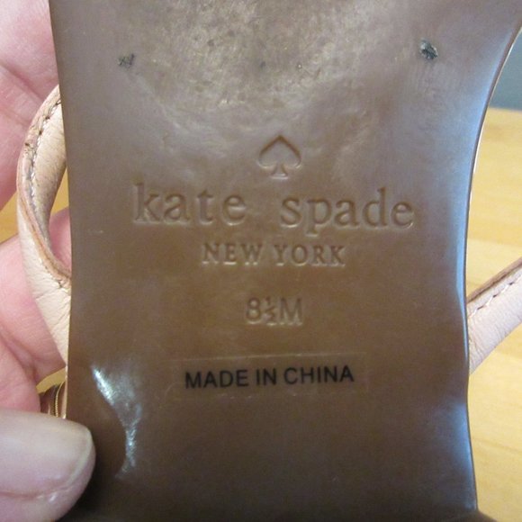 Kate Spade Pink and Tan Leather Sandals wms sz-8.5 - Picture 8 of 8